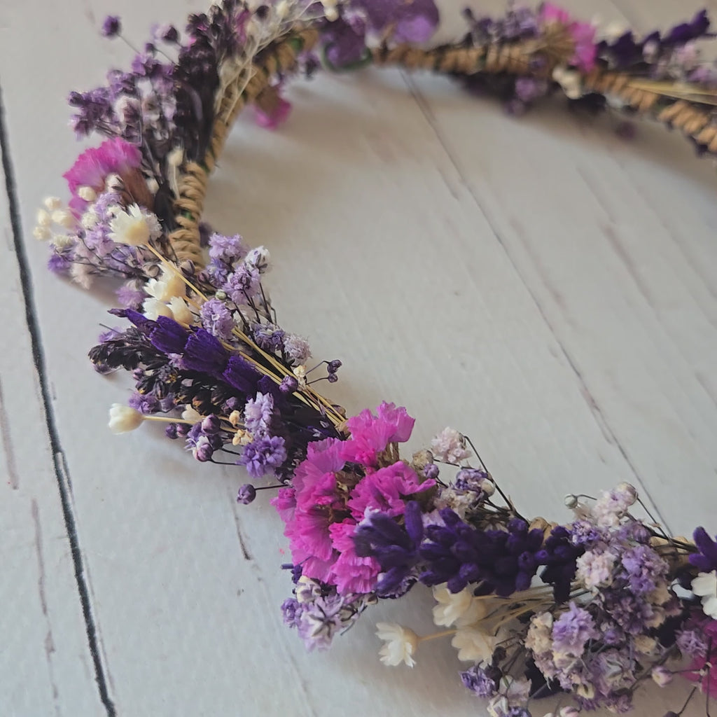 Purple Wildflower Crown,Purple Garden Wedding Crown