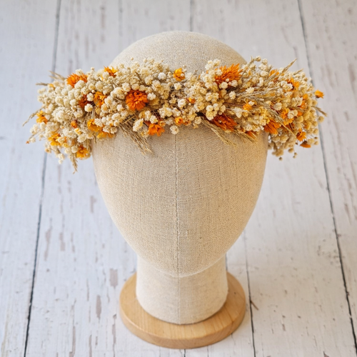 Boho Flower Girl Crown | Dried Flower Crown | Rustic Wedding Headpiece