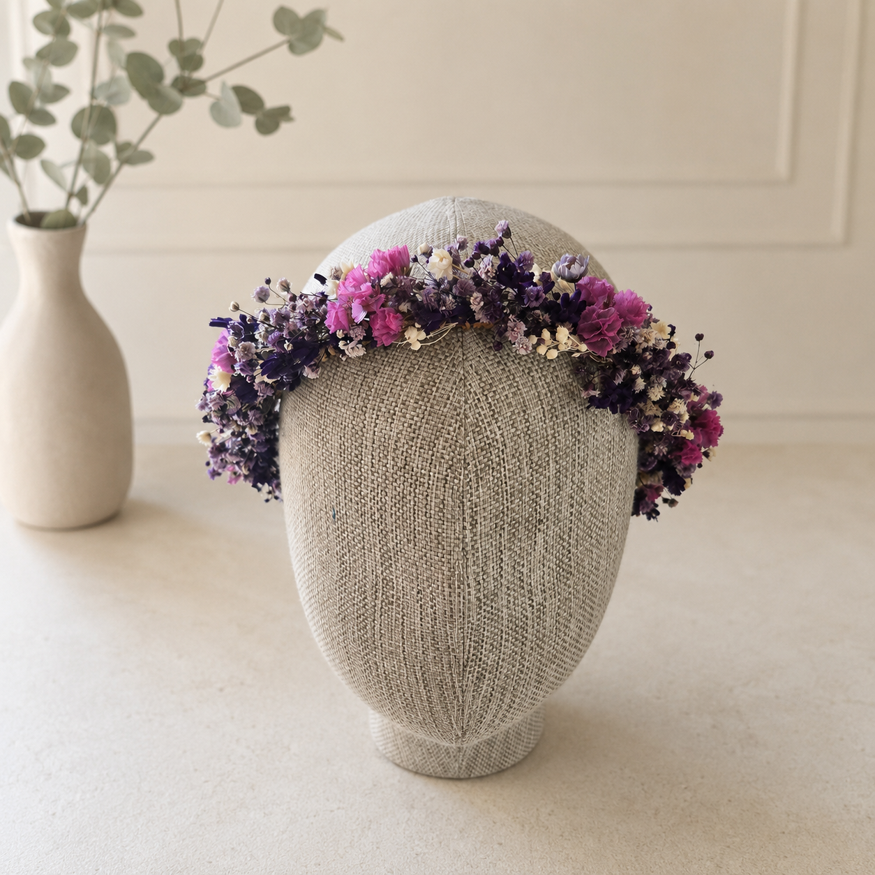 Purple Wildflower Crown,Purple Garden Wedding Crown