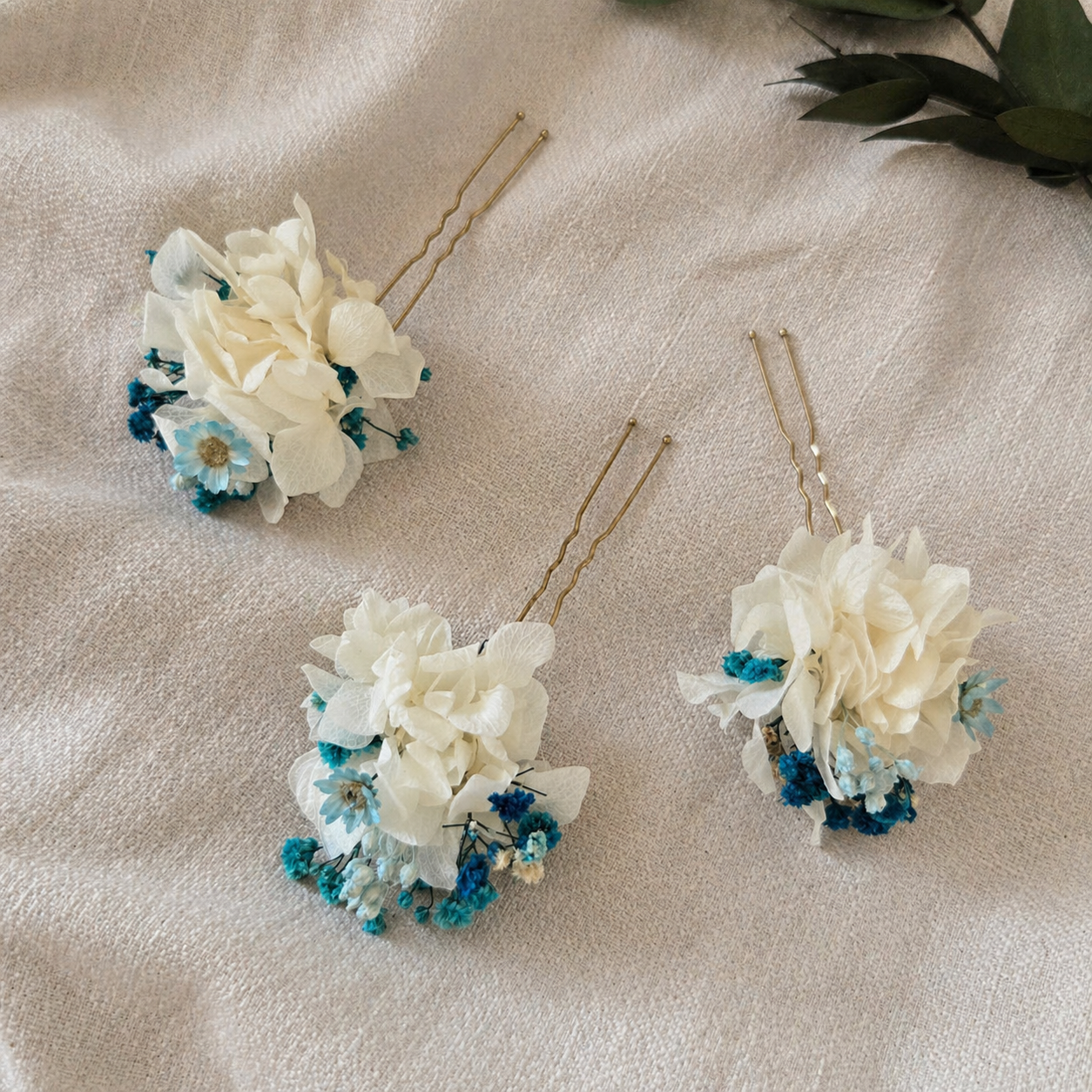 Blue Flower Girl Crown, Blue and White Floral Crown, Child Bridesmaid Headpiece