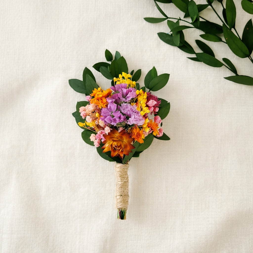 Colorful Dried Flower Hair Pins, Rustic Bridal Accessories, Wildflower Wedding Hair Pin