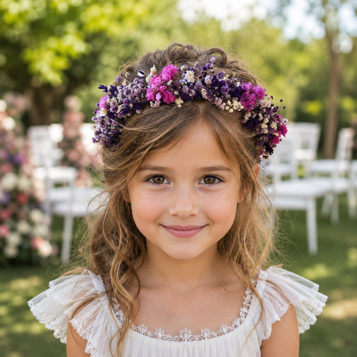Purple Wildflower Crown,Purple Garden Wedding Crown