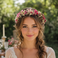 Pink Wildflower Flower Crown – Preserved Bridal & Flower Girl Headpiece