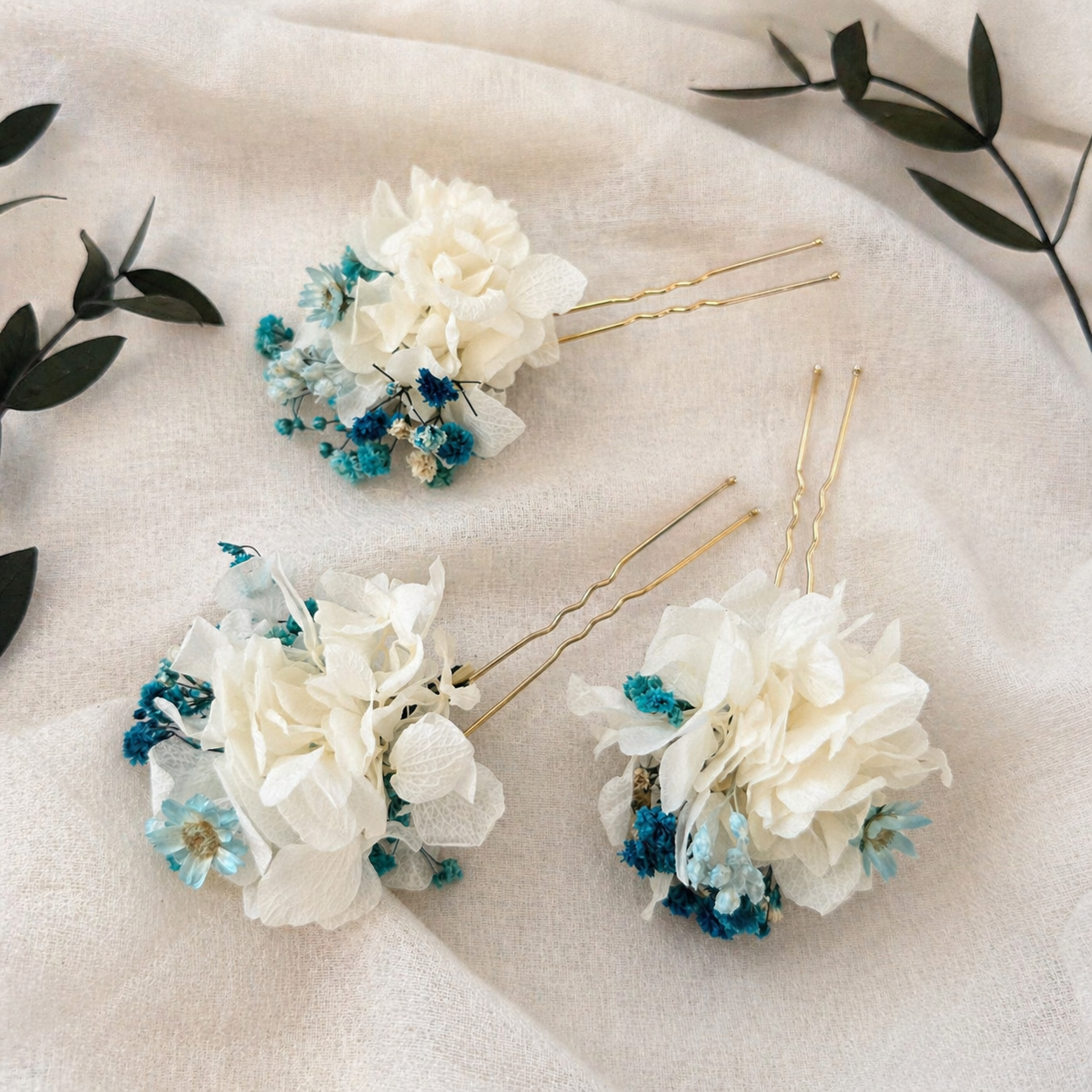 Blue Wildflower Crown for Women, Flower Girl Crown, Garden Wedding Floral Crown