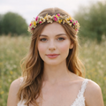 Wildflower Girl Crown, Boho Flower Girl Headpiece