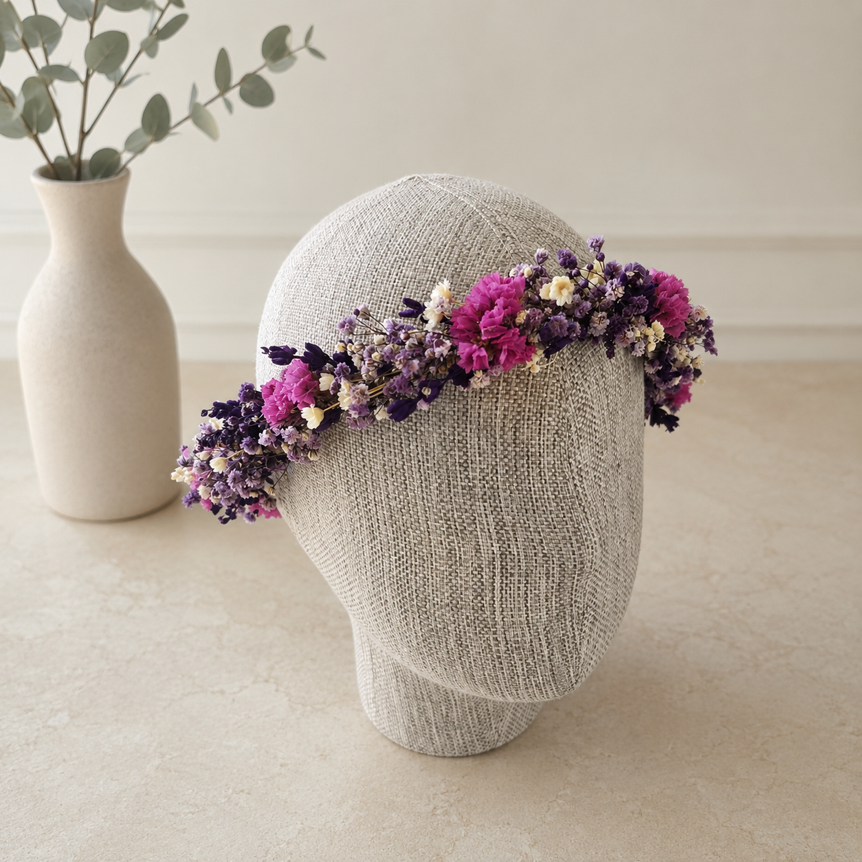 Purple Wildflower Crown,Purple Garden Wedding Crown