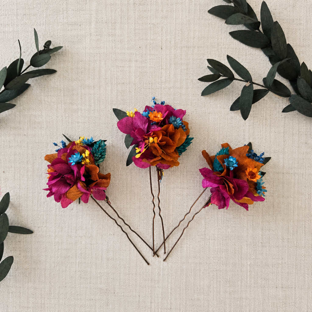 Girls Floral Crown, Boho Colorful Headpiece, Garden Wedding Hair Accessory