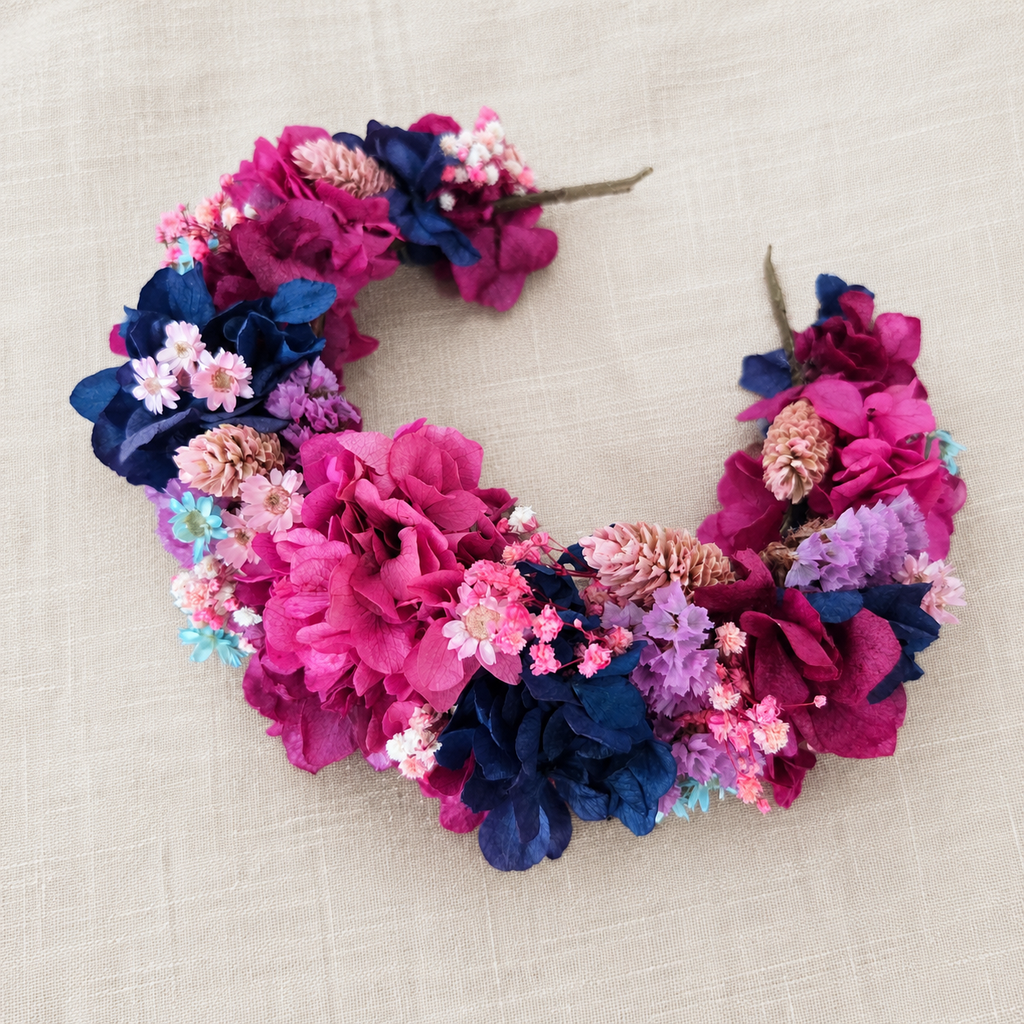 Mexican Floral Crown – Preserved Flower Bridal Headpiece | Frida Inspired Wedding Crown