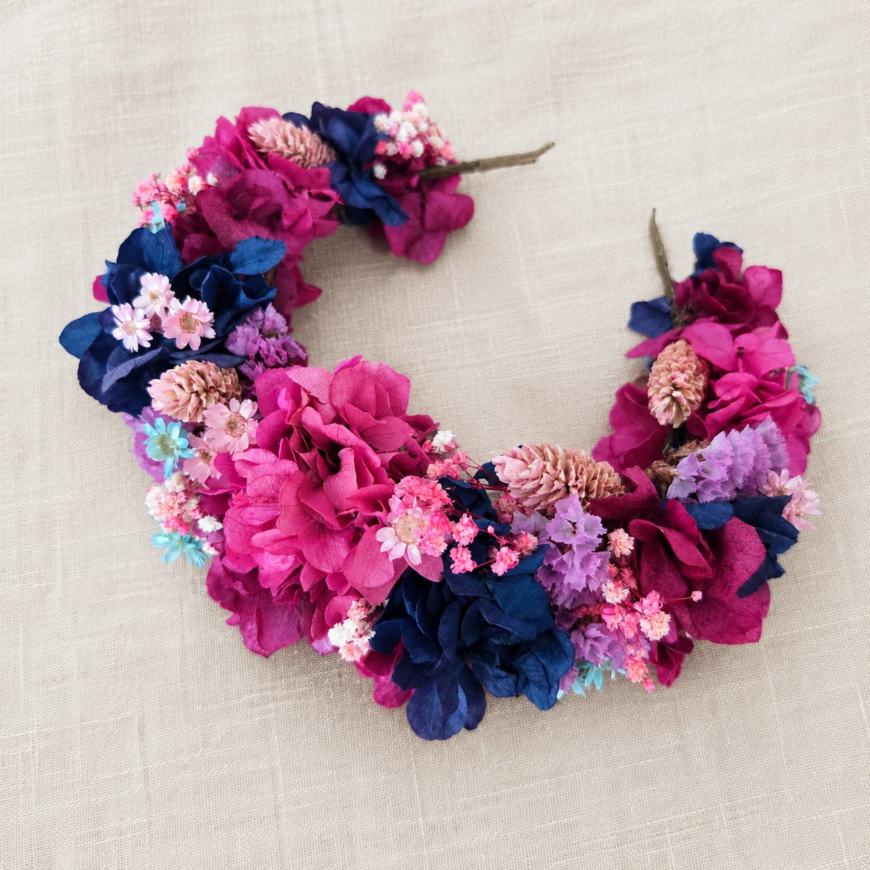 Mexican Floral Crown – Preserved Flower Bridal Headpiece | Frida Inspired Wedding Crown