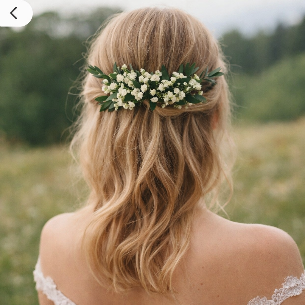 Dried Flower Hair Pins: Autumn Wedding Hair Accessories
