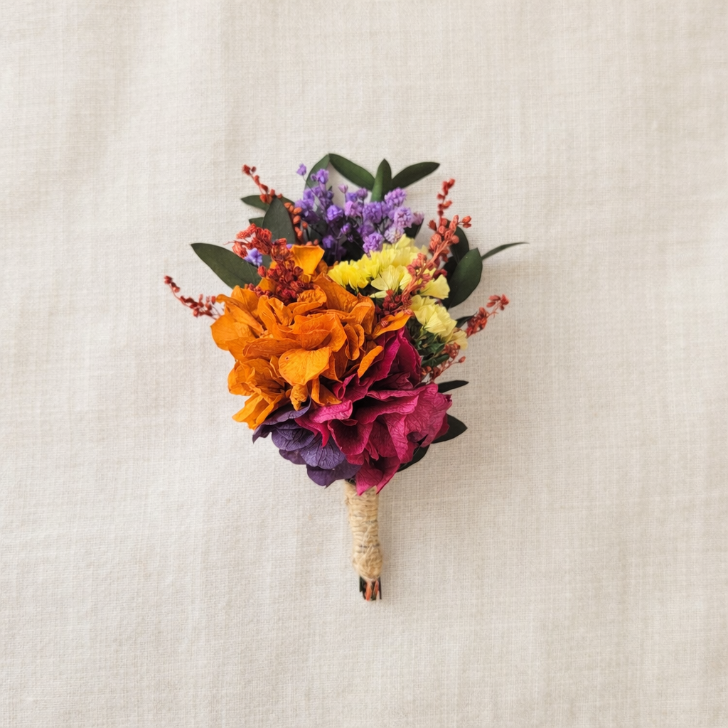 Colorful Boho Floral Headband – Handmade Dried Flower Hair Accessory – Festival, Bridal Shower, Garden Wedding