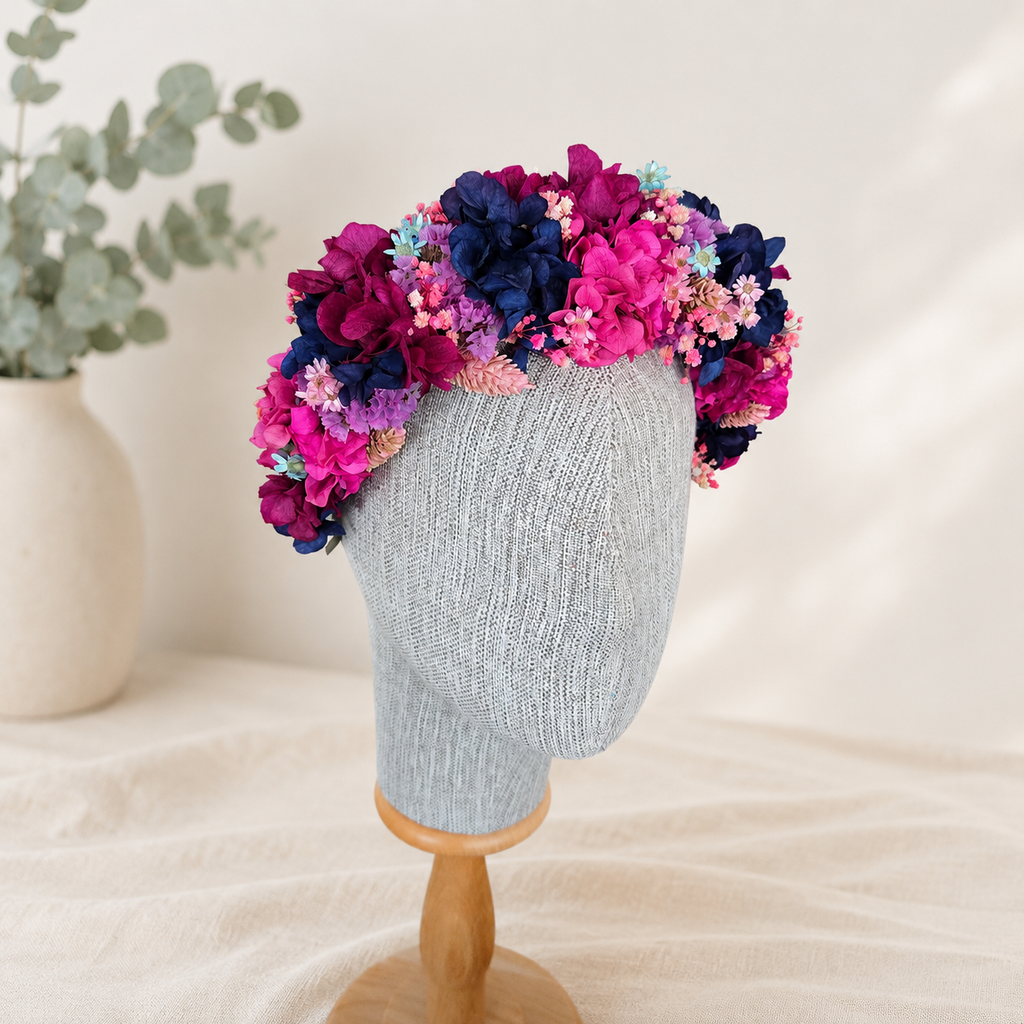 Mexican Floral Crown – Preserved Flower Bridal Headpiece | Frida Inspired Wedding Crown